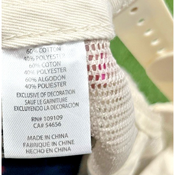 Life is Good SnapBack Mesh Trucker Hat Embroidered With Red Stars Navy Cream - Picture 8 of 8